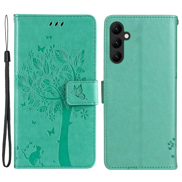 KT Imprinting Flower Series-3 for Samsung Galaxy A25 5G (Global) (161.0 x 76.5 x 8.3mm) Phone Case Magnetic Phone Cover Wallet