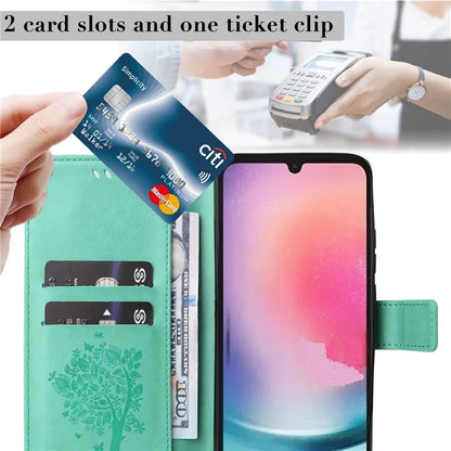 KT Imprinting Flower Series-3 for Samsung Galaxy A25 5G (Global) (161.0 x 76.5 x 8.3mm) Phone Case Magnetic Phone Cover Wallet