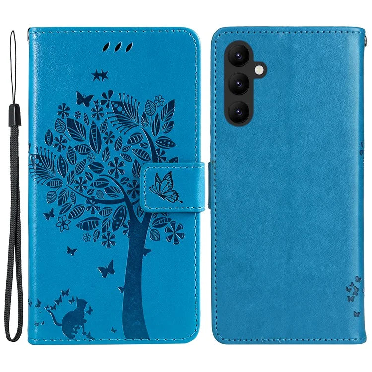 KT Imprinting Flower Series-3 for Samsung Galaxy A25 5G (Global) (161.0 x 76.5 x 8.3mm) Phone Case Magnetic Phone Cover Wallet