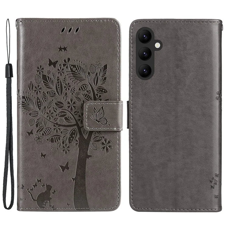 KT Imprinting Flower Series-3 for Samsung Galaxy A25 5G (Global) (161.0 x 76.5 x 8.3mm) Phone Case Magnetic Phone Cover Wallet