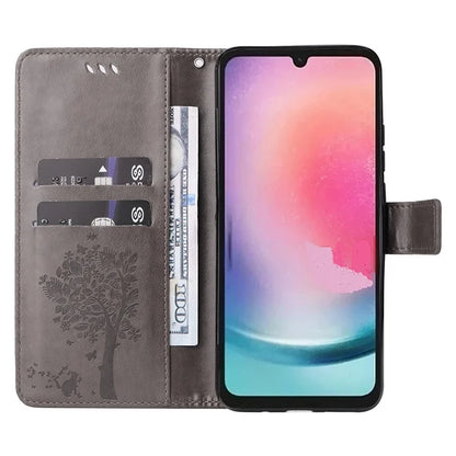 KT Imprinting Flower Series-3 for Samsung Galaxy A25 5G (Global) (161.0 x 76.5 x 8.3mm) Phone Case Magnetic Phone Cover Wallet