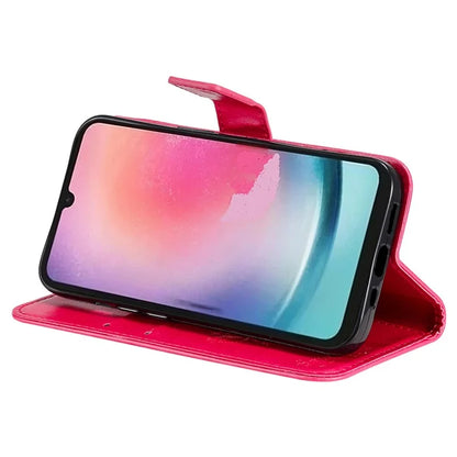 KT Imprinting Flower Series-3 for Samsung Galaxy A25 5G (Global) (161.0 x 76.5 x 8.3mm) Phone Case Magnetic Phone Cover Wallet