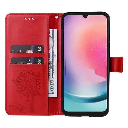 KT Imprinting Flower Series-3 for Samsung Galaxy A25 5G (Global) (161.0 x 76.5 x 8.3mm) Phone Case Magnetic Phone Cover Wallet