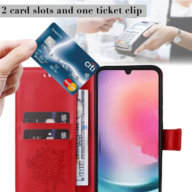 KT Imprinting Flower Series-3 for Samsung Galaxy A25 5G (Global) (161.0 x 76.5 x 8.3mm) Phone Case Magnetic Phone Cover Wallet