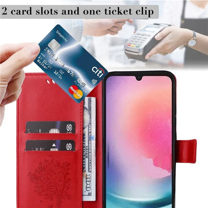 KT Imprinting Flower Series-3 for Samsung Galaxy A25 5G (Global) (161.0 x 76.5 x 8.3mm) Phone Case Magnetic Phone Cover Wallet