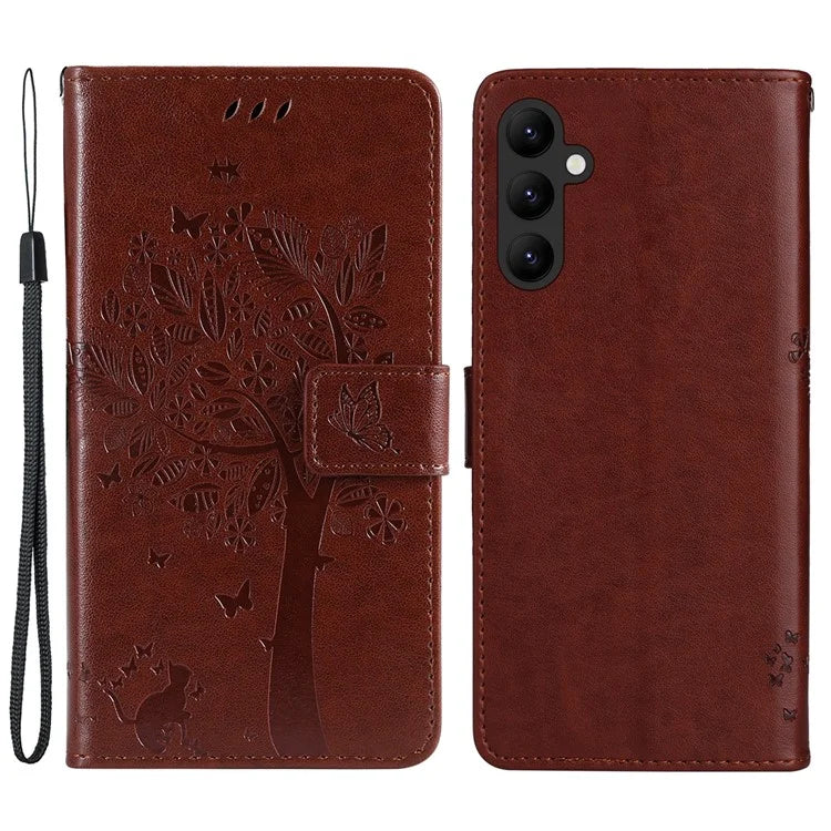 KT Imprinting Flower Series-3 for Samsung Galaxy A25 5G (Global) (161.0 x 76.5 x 8.3mm) Phone Case Magnetic Phone Cover Wallet
