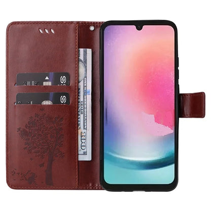 KT Imprinting Flower Series-3 for Samsung Galaxy A25 5G (Global) (161.0 x 76.5 x 8.3mm) Phone Case Magnetic Phone Cover Wallet