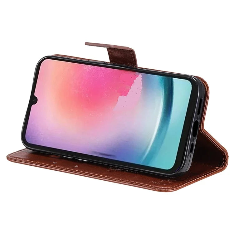 KT Imprinting Flower Series-3 for Samsung Galaxy A25 5G (Global) (161.0 x 76.5 x 8.3mm) Phone Case Magnetic Phone Cover Wallet