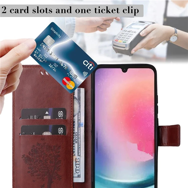 KT Imprinting Flower Series-3 for Samsung Galaxy A25 5G (Global) (161.0 x 76.5 x 8.3mm) Phone Case Magnetic Phone Cover Wallet