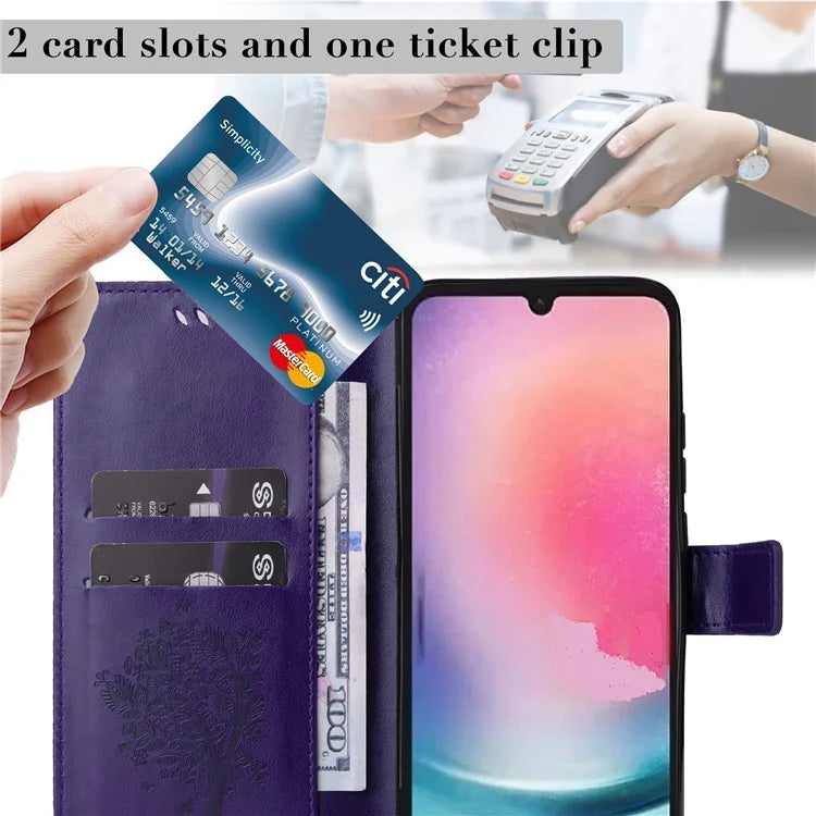 KT Imprinting Flower Series-3 for Samsung Galaxy A25 5G (Global) (161.0 x 76.5 x 8.3mm) Phone Case Magnetic Phone Cover Wallet