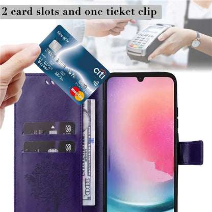 KT Imprinting Flower Series-3 for Samsung Galaxy A25 5G (Global) (161.0 x 76.5 x 8.3mm) Phone Case Magnetic Phone Cover Wallet