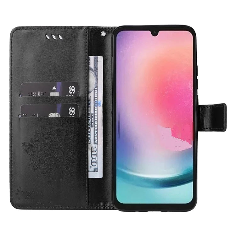 KT Imprinting Flower Series-3 for Samsung Galaxy A25 5G (Global) (161.0 x 76.5 x 8.3mm) Phone Case Magnetic Phone Cover Wallet