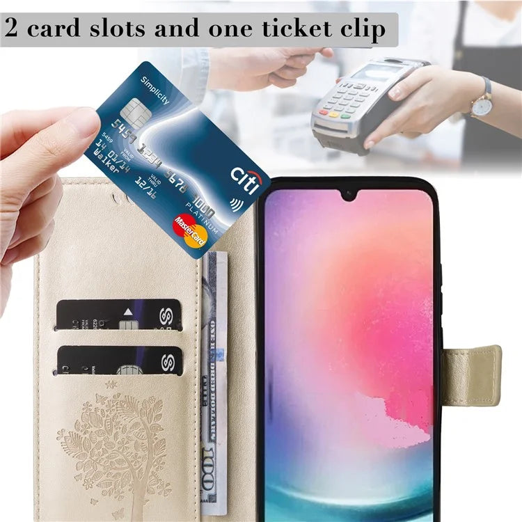 KT Imprinting Flower Series-3 for Samsung Galaxy A25 5G (Global) (161.0 x 76.5 x 8.3mm) Phone Case Magnetic Phone Cover Wallet