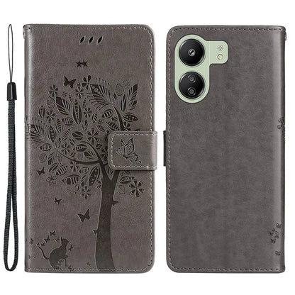 KT Imprinting Flower Series-3 for Xiaomi Redmi 13C 4G / Poco C65 4G Case Imprinted Wallet Phone Cover