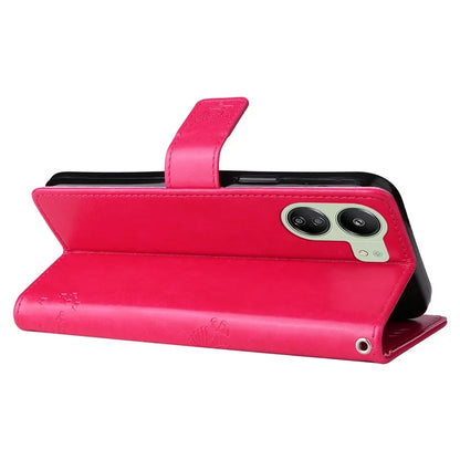 KT Imprinting Flower Series-3 for Xiaomi Redmi 13C 4G / Poco C65 4G Case Imprinted Wallet Phone Cover