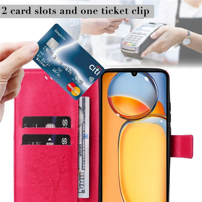 KT Imprinting Flower Series-3 for Xiaomi Redmi 13C 4G / Poco C65 4G Case Imprinted Wallet Phone Cover
