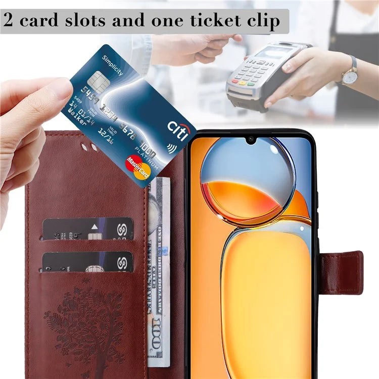 KT Imprinting Flower Series-3 for Xiaomi Redmi 13C 4G / Poco C65 4G Case Imprinted Wallet Phone Cover