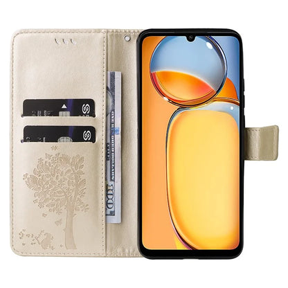 KT Imprinting Flower Series-3 for Xiaomi Redmi 13C 4G / Poco C65 4G Case Imprinted Wallet Phone Cover