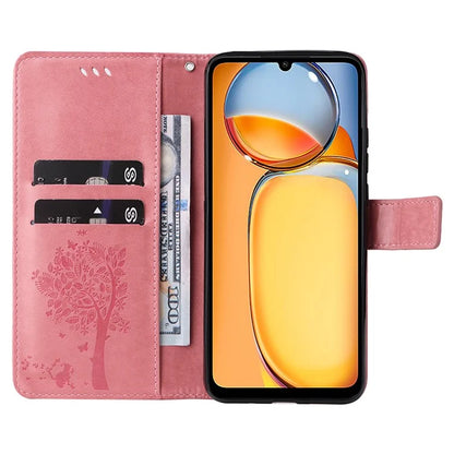 KT Imprinting Flower Series-3 for Xiaomi Redmi 13C 4G / Poco C65 4G Case Imprinted Wallet Phone Cover