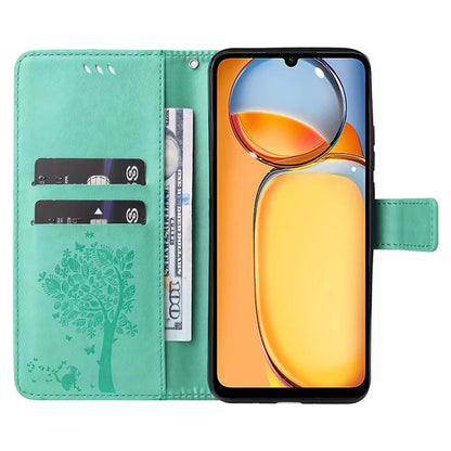 KT Imprinting Flower Series-3 for Xiaomi Redmi 13C 4G / Poco C65 4G Case Imprinted Wallet Phone Cover