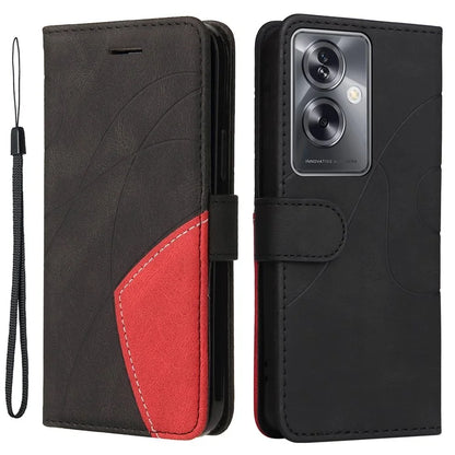 KT Leather Series-1 Phone Shell for Oppo A79 5G / A2 5G Case Splicing PU Leather Wallet Cover