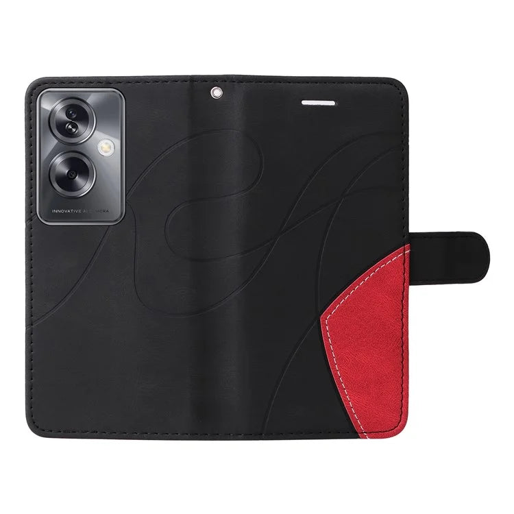 KT Leather Series-1 Phone Shell for Oppo A79 5G / A2 5G Case Splicing PU Leather Wallet Cover