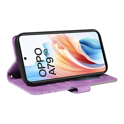 KT Leather Series-1 Phone Shell for Oppo A79 5G / A2 5G Case Splicing PU Leather Wallet Cover