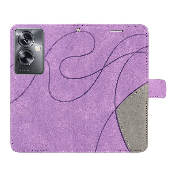 KT Leather Series-1 Phone Shell for Oppo A79 5G / A2 5G Case Splicing PU Leather Wallet Cover