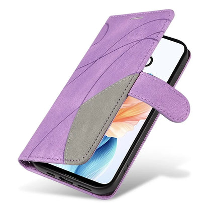 KT Leather Series-1 Phone Shell for Oppo A79 5G / A2 5G Case Splicing PU Leather Wallet Cover
