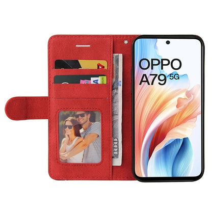 KT Leather Series-1 Phone Shell for Oppo A79 5G / A2 5G Case Splicing PU Leather Wallet Cover
