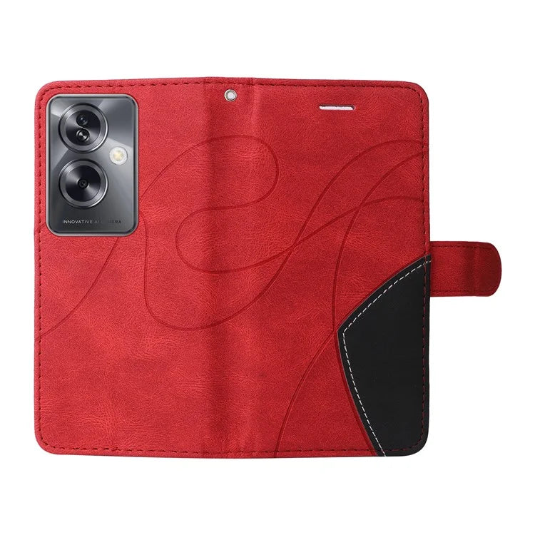 KT Leather Series-1 Phone Shell for Oppo A79 5G / A2 5G Case Splicing PU Leather Wallet Cover