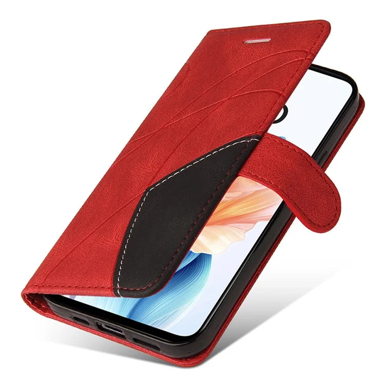 KT Leather Series-1 Phone Shell for Oppo A79 5G / A2 5G Case Splicing PU Leather Wallet Cover