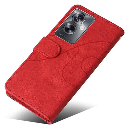 KT Leather Series-1 Phone Shell for Oppo A79 5G / A2 5G Case Splicing PU Leather Wallet Cover