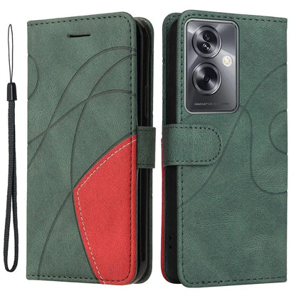 KT Leather Series-1 Phone Shell for Oppo A79 5G / A2 5G Case Splicing PU Leather Wallet Cover