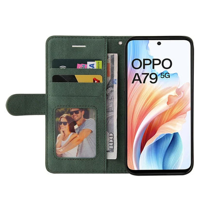 KT Leather Series-1 Phone Shell for Oppo A79 5G / A2 5G Case Splicing PU Leather Wallet Cover
