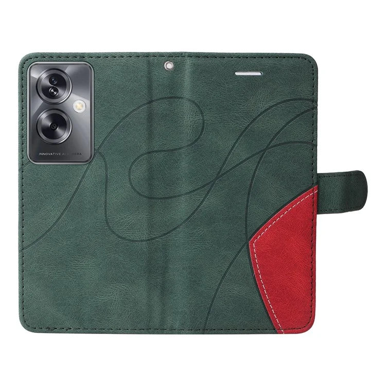 KT Leather Series-1 Phone Shell for Oppo A79 5G / A2 5G Case Splicing PU Leather Wallet Cover