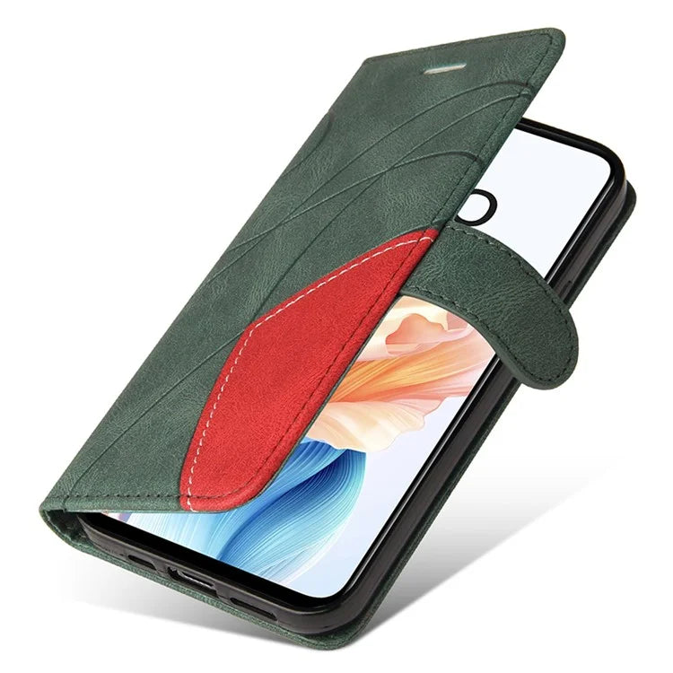 KT Leather Series-1 Phone Shell for Oppo A79 5G / A2 5G Case Splicing PU Leather Wallet Cover