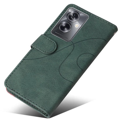 KT Leather Series-1 Phone Shell for Oppo A79 5G / A2 5G Case Splicing PU Leather Wallet Cover