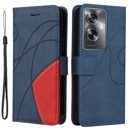 KT Leather Series-1 Phone Shell for Oppo A79 5G / A2 5G Case Splicing PU Leather Wallet Cover