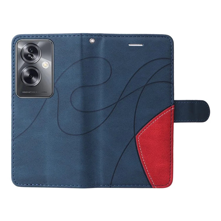 KT Leather Series-1 Phone Shell for Oppo A79 5G / A2 5G Case Splicing PU Leather Wallet Cover