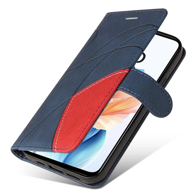 KT Leather Series-1 Phone Shell for Oppo A79 5G / A2 5G Case Splicing PU Leather Wallet Cover