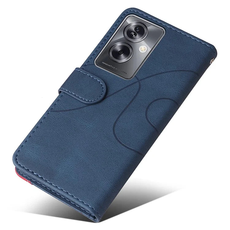 KT Leather Series-1 Phone Shell for Oppo A79 5G / A2 5G Case Splicing PU Leather Wallet Cover