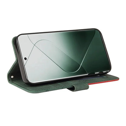 KT Leather Series-1 Phone Shell for Xiaomi 14 Pro Case Splicing PU Leather Shockproof Cover