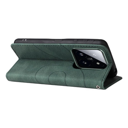 KT Leather Series-1 Phone Shell for Xiaomi 14 Pro Case Splicing PU Leather Shockproof Cover