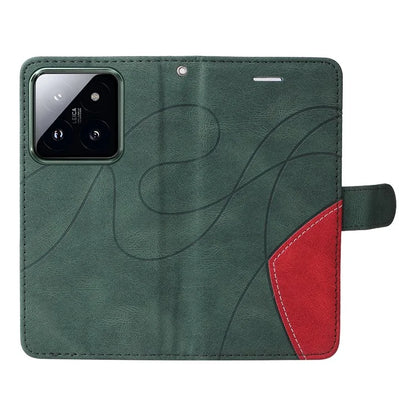 KT Leather Series-1 Phone Shell for Xiaomi 14 Pro Case Splicing PU Leather Shockproof Cover