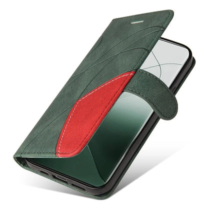 KT Leather Series-1 Phone Shell for Xiaomi 14 Pro Case Splicing PU Leather Shockproof Cover