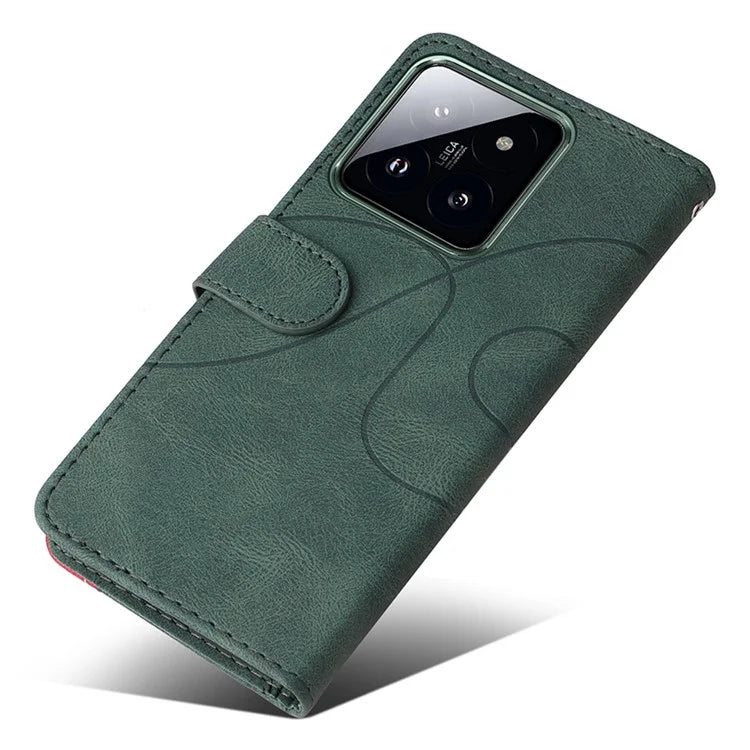 KT Leather Series-1 Phone Shell for Xiaomi 14 Pro Case Splicing PU Leather Shockproof Cover
