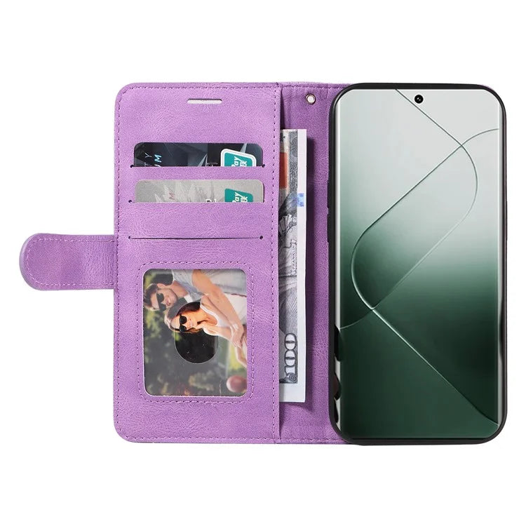 KT Leather Series-1 Phone Shell for Xiaomi 14 Pro Case Splicing PU Leather Shockproof Cover