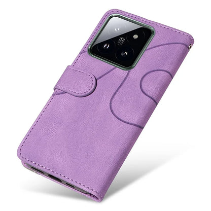 KT Leather Series-1 Phone Shell for Xiaomi 14 Pro Case Splicing PU Leather Shockproof Cover