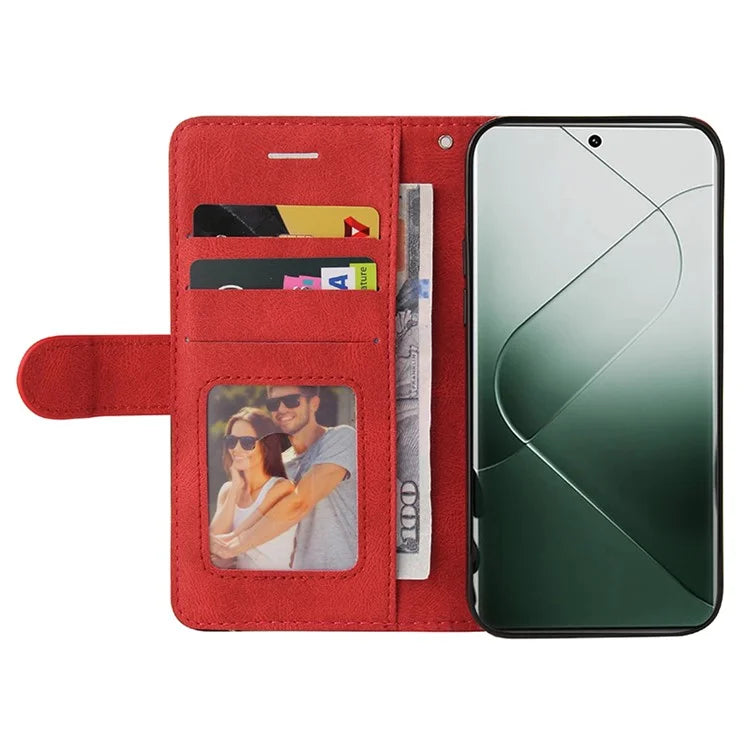 KT Leather Series-1 Phone Shell for Xiaomi 14 Pro Case Splicing PU Leather Shockproof Cover